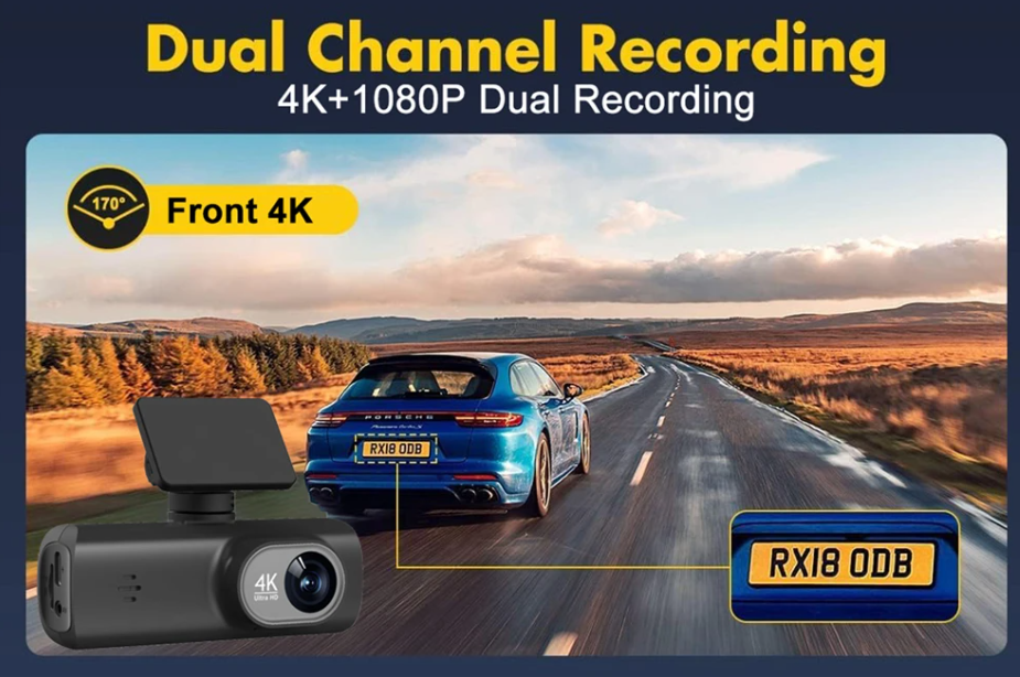 RUN 4K DASH CAM ( DOUBLE CAMERA )